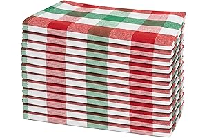 Christmas Cheer Embroidered Cloth Dinner Napkins