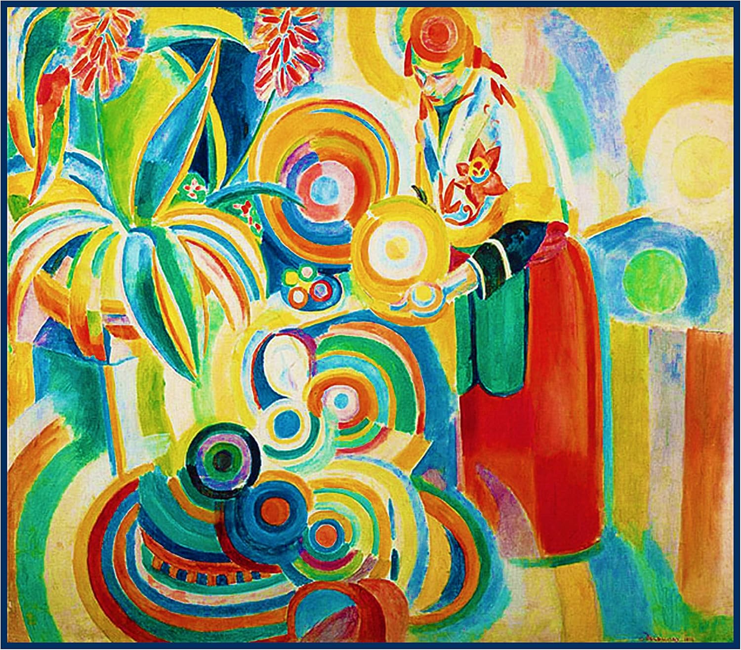 Orenco Originals Portuguese Woman Geometric Cusbism Artist Robert Delaunay Counted Cross Stitch Pattern