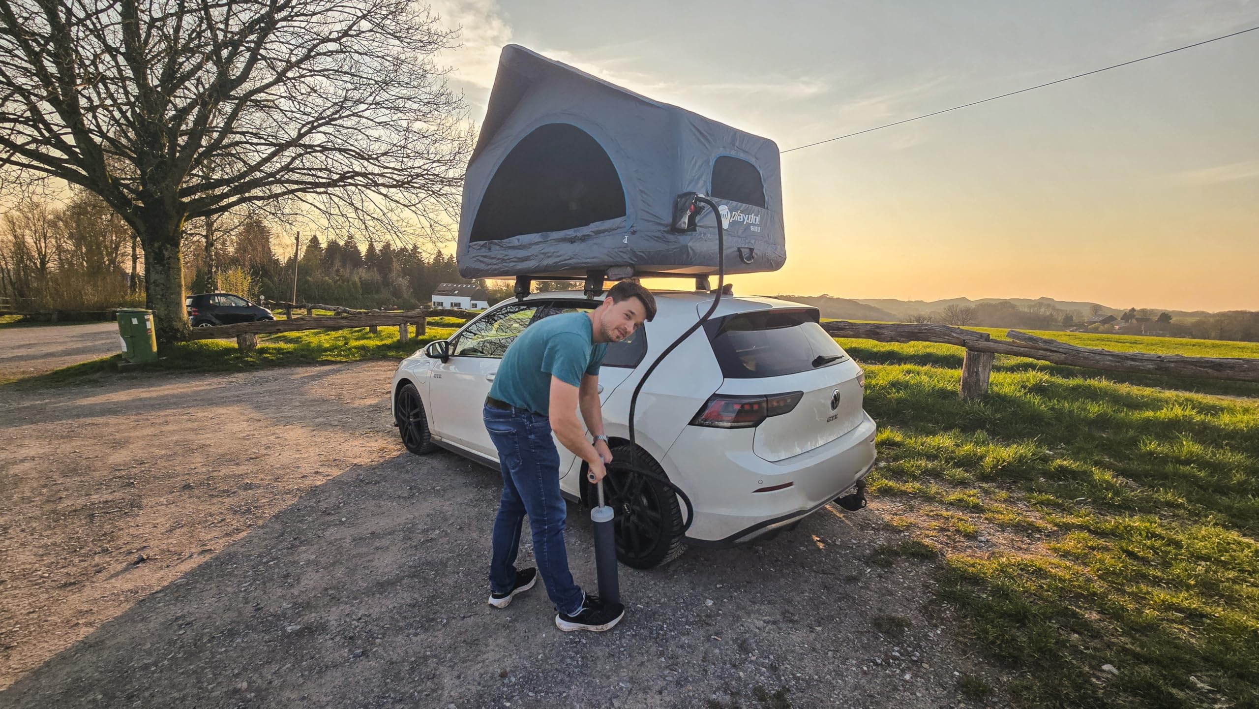 Play.Do! aufblasbares Dachzelt Shell Wing, Dachzelt für 2 Personen, 28 Kg