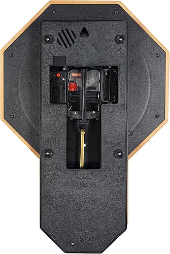 Miniatura 5 de JUSTIME Reloj de pared con péndulo de madera maciza tradicional vintage Schoolhouse Timbre por hora con melodía Westminster fabricado en Taiwán