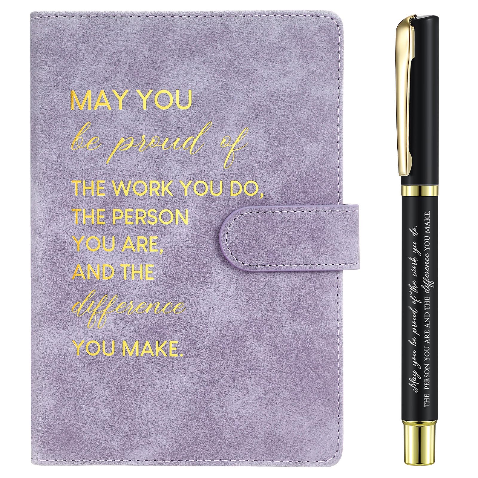 Sinmoe Inspirational Leather Notebook and Pen Set
