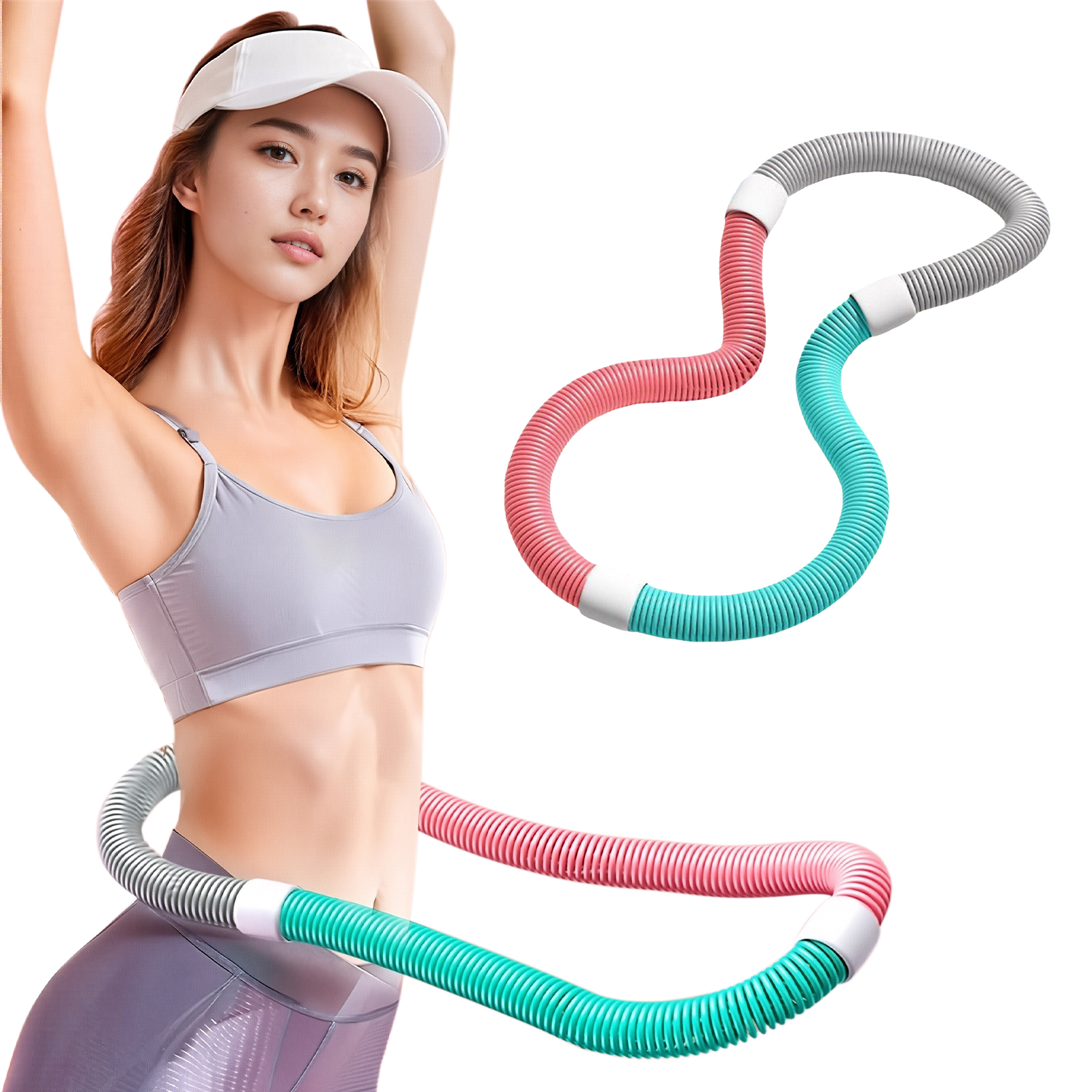 SZLIFE Cerceau Fitness Lesté – PVC Avec Ressort Alliage, Pliable, Plusieurs Poids (1,0/1,3/1,6 Kg) – Homme, Femme, Enfant