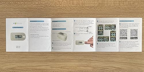 Miniatura 7 de EMAY Oxímetro de pulso Bluetooth  Monitor de saturación de oxígeno en sangre y frecuencia cardíaca  Compatible con teléfonos inteligentes iOS y
