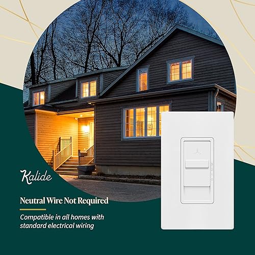 Miniatura 19 de TOPGREENER Kalide - Interruptor de control de velocidad del ventilador, interruptor de pared de ventilador de 3 velocidades, un solo polo, 120 VAC