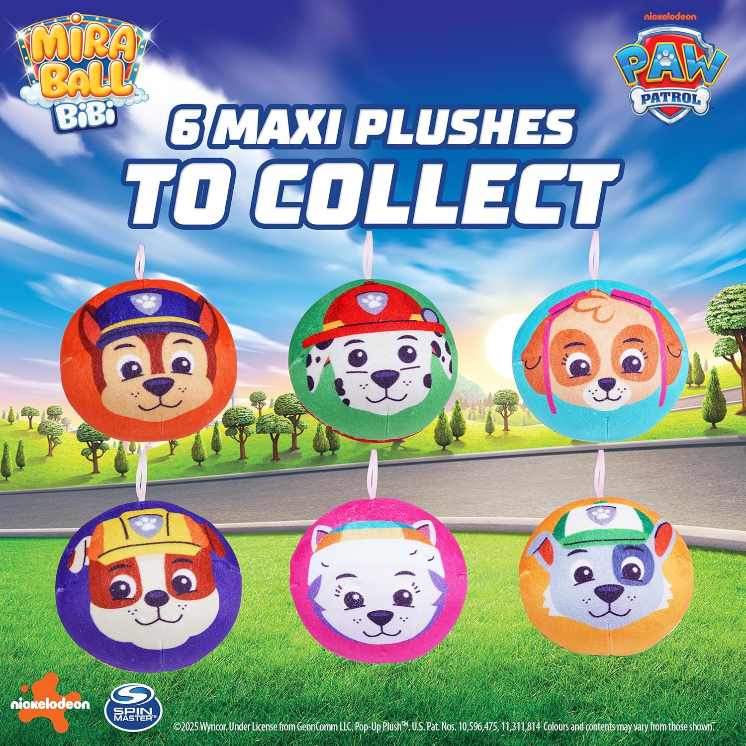 MiraBall Bibi Paw Patrol - Surprise Egg Capsule with Memory Foam Expandable Plush Toy – 3.7" (9.5cm) Soft Collectible with Hidden Surprises – Fun Gift for Kids, Parties, Holidays, Stocking Stuffers