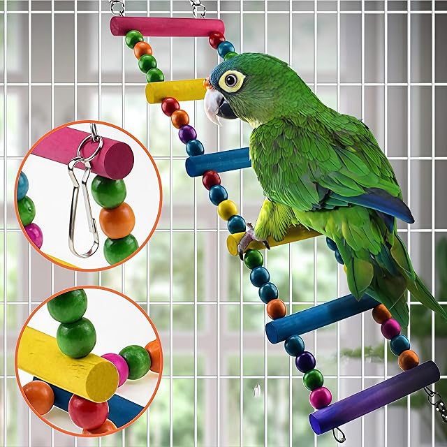 Foto 2 de 4 de 6Piezas Juguete para Loros, Juguetes Coloridos para Loros de pájaros