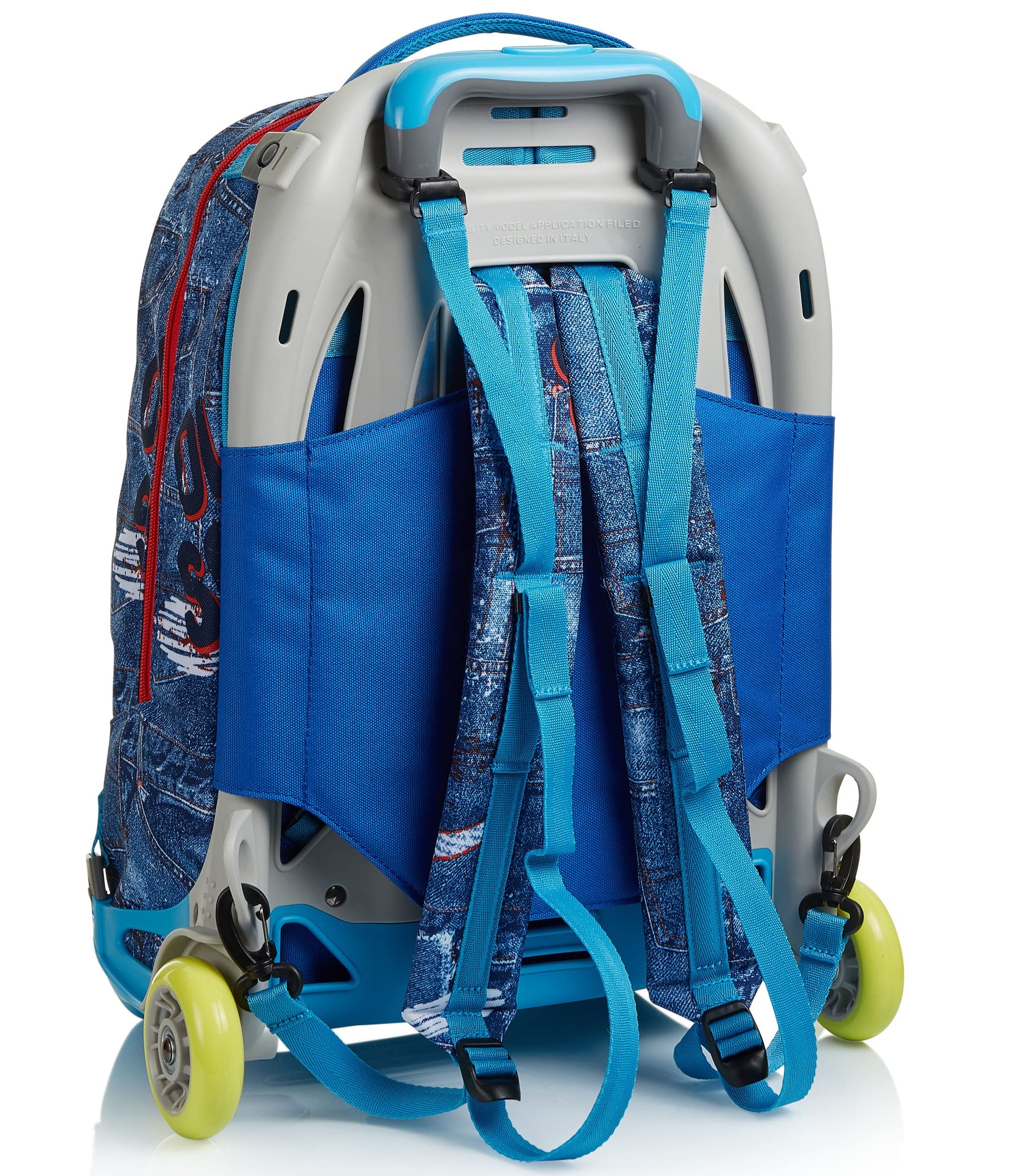 SJ Trolley Backpack 3 in 1 School Bag with Wheels Removable Backpack for School High School Travel & Leisure Girls & Boys