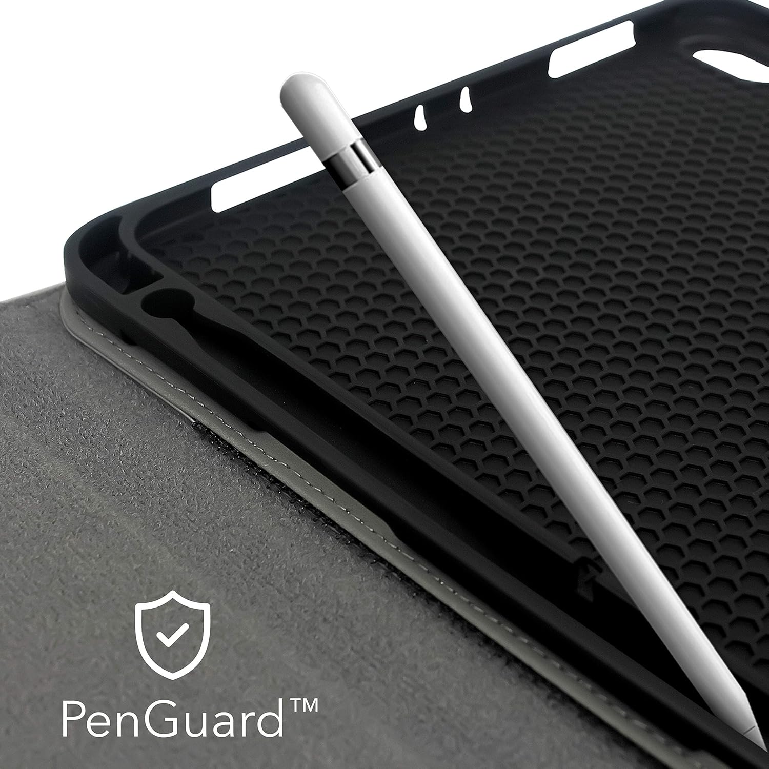 One-Day Sale: Up to 70% Off iPad Pro 12.9 2020 4th Generation - Genuine Leather Cover with Secure Any-Angle Stand and Safe Apple Pencil Holder for iPad Pro 12.9 inch 2020 (Black) - CUVR