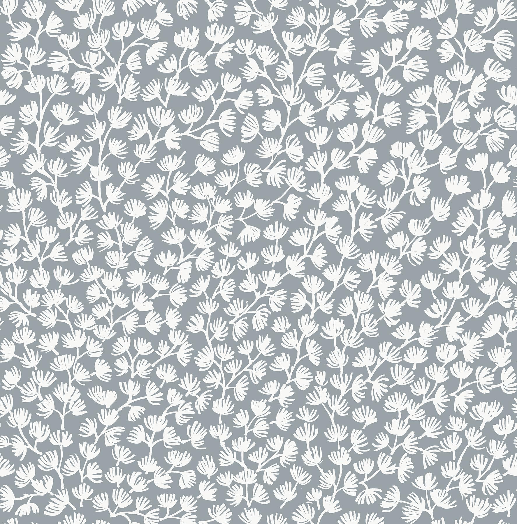 Papier peint autocollant bleu ardoise repositionnable et lavable Sea Fern