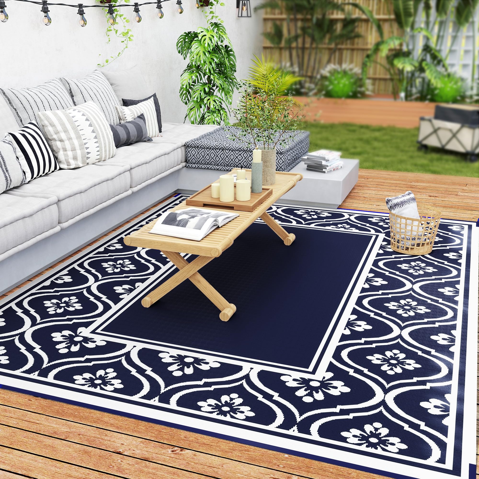 Outsunny Reversible 8x10 Outdoor Rug
