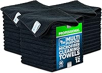 Vista 17 de Toalla Buff Pro de Microfibra de Superficie Múltiple - Paquete de 12 unidades - Paños de limpieza premium - Limpia, quita el polvo, pule, absorbe