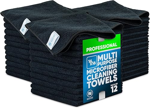 Miniatura 17 de Toalla Buff Pro de Microfibra de Superficie Múltiple - Paquete de 12 unidades - Paños de limpieza premium - Limpia, quita el polvo, pule, absorbe