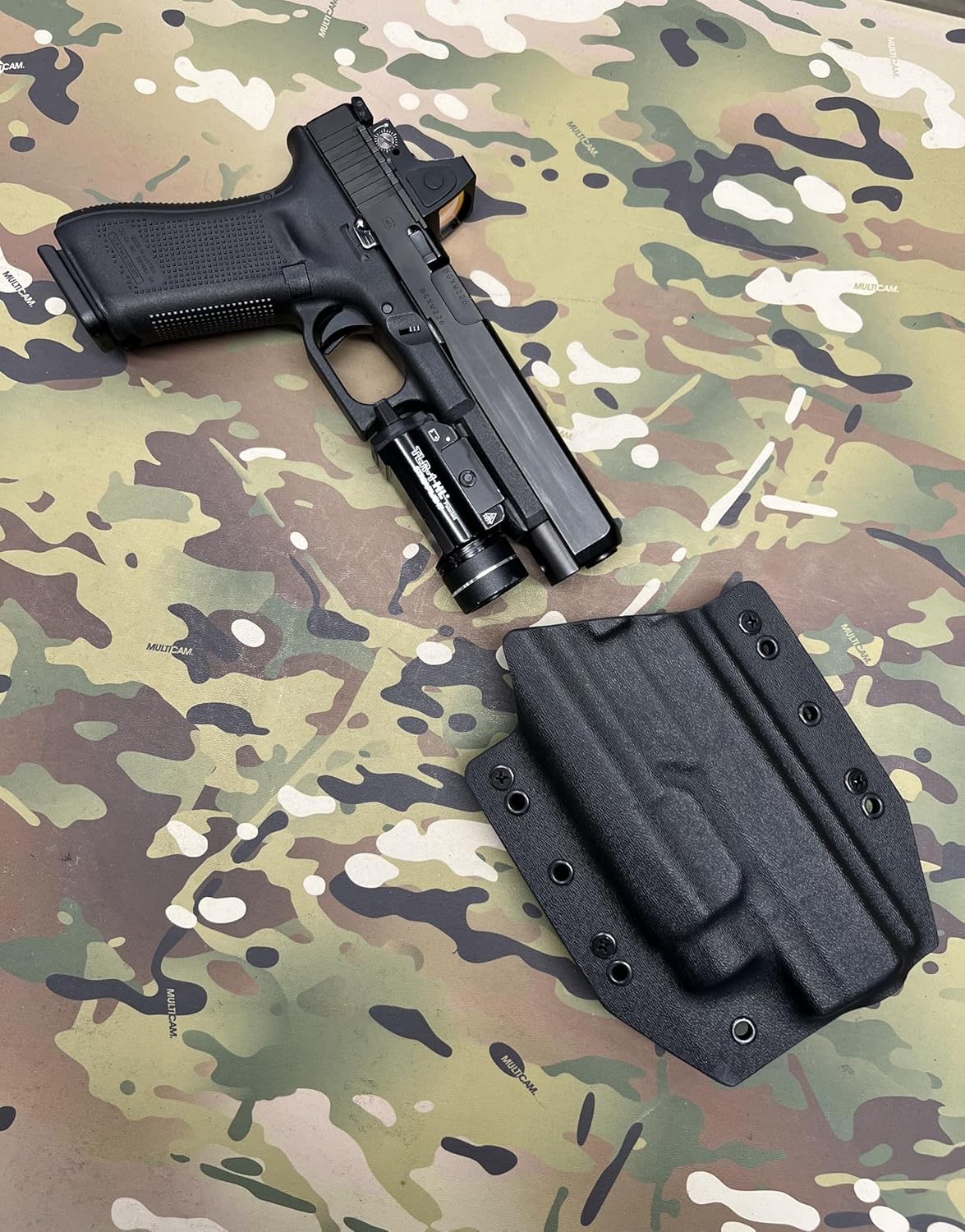 Black Kydex Holster Compatible with Glock 40 Streamlight TLR-1 TLR-HL