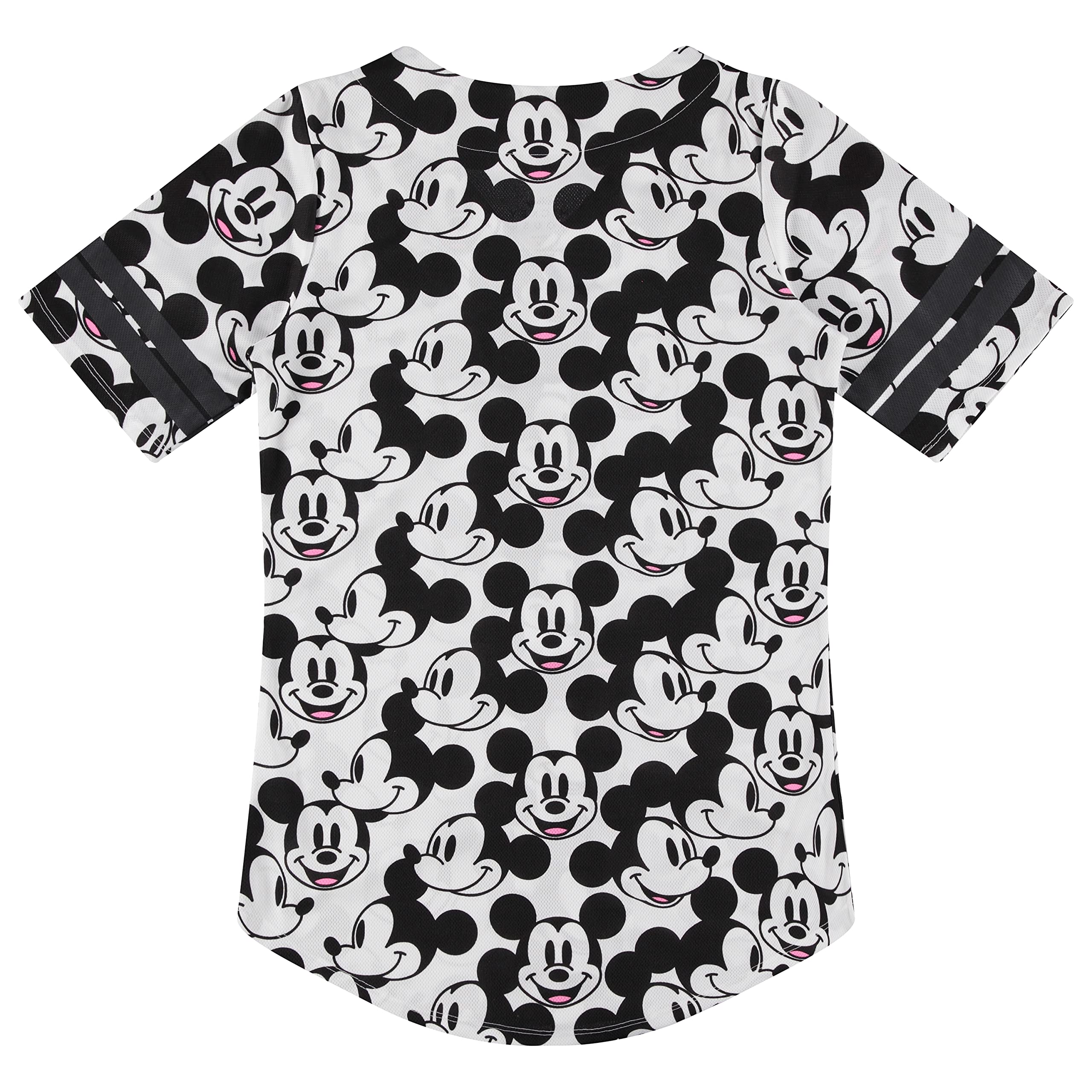 Disney Ladies Mickey Mouse Fashion Shirt - Ladies Classic Mickey Mouse Clothing Mickey Mouse Baseball Jersey Tee