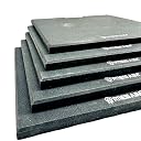 Fitness Aim Rubber Tiles Ideal for Free Weight Areas, Heavy Lifting Zones & Cross Training Boxes/Gyms, Heavy Duty 25mm Thick Rubber Exercise Gym Floor & Equipment Mats (Black, Pack of 4) gallery image