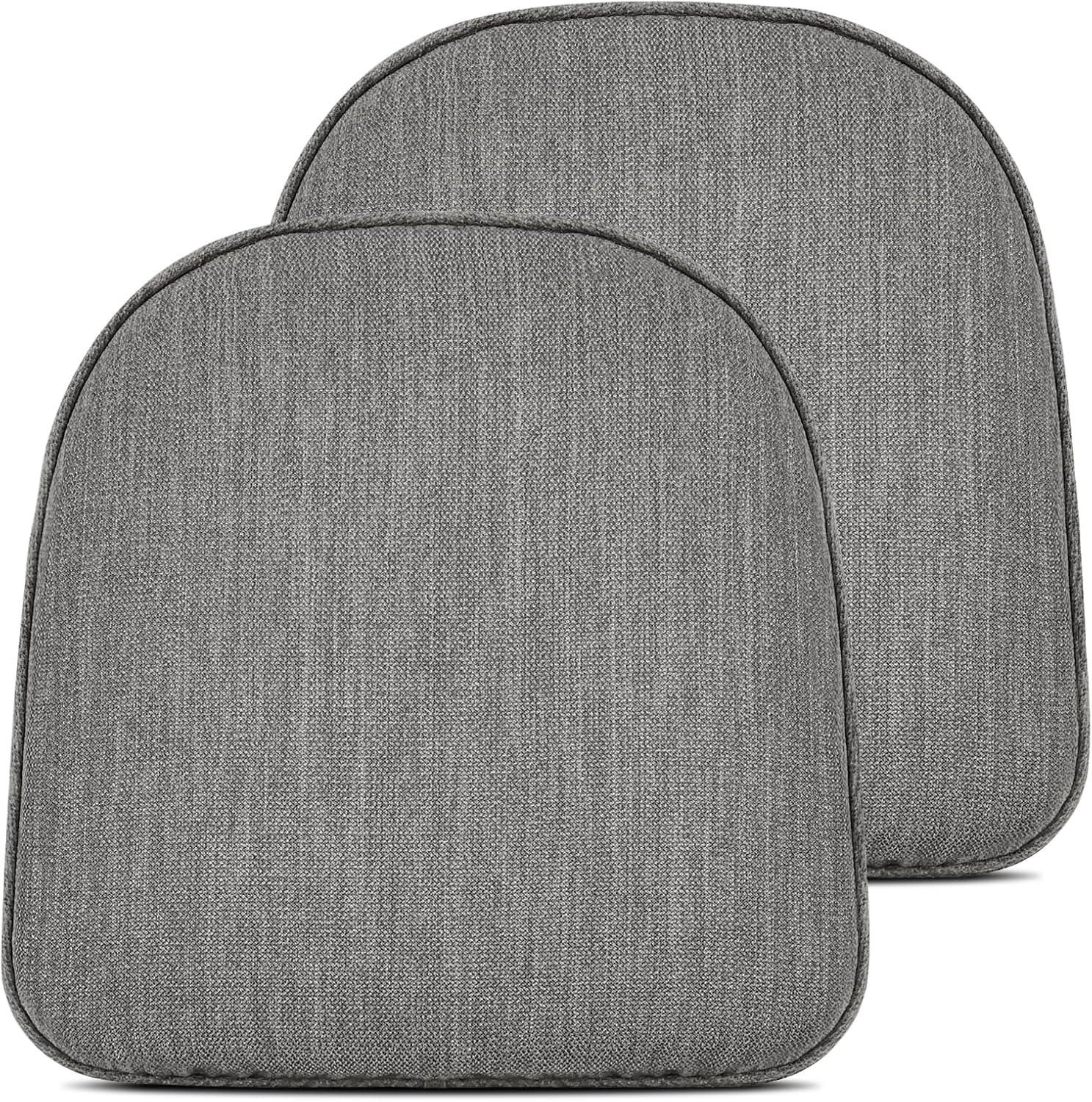 baibu Set of 4 Memory Foam Dual-Layer Design Metal Dining Chair Pads Bar Stool Cushion with Ties for Metal Chairs or Bar Stools - 4 Cushions Only (Dark Blue, 14x14x1.5in)
