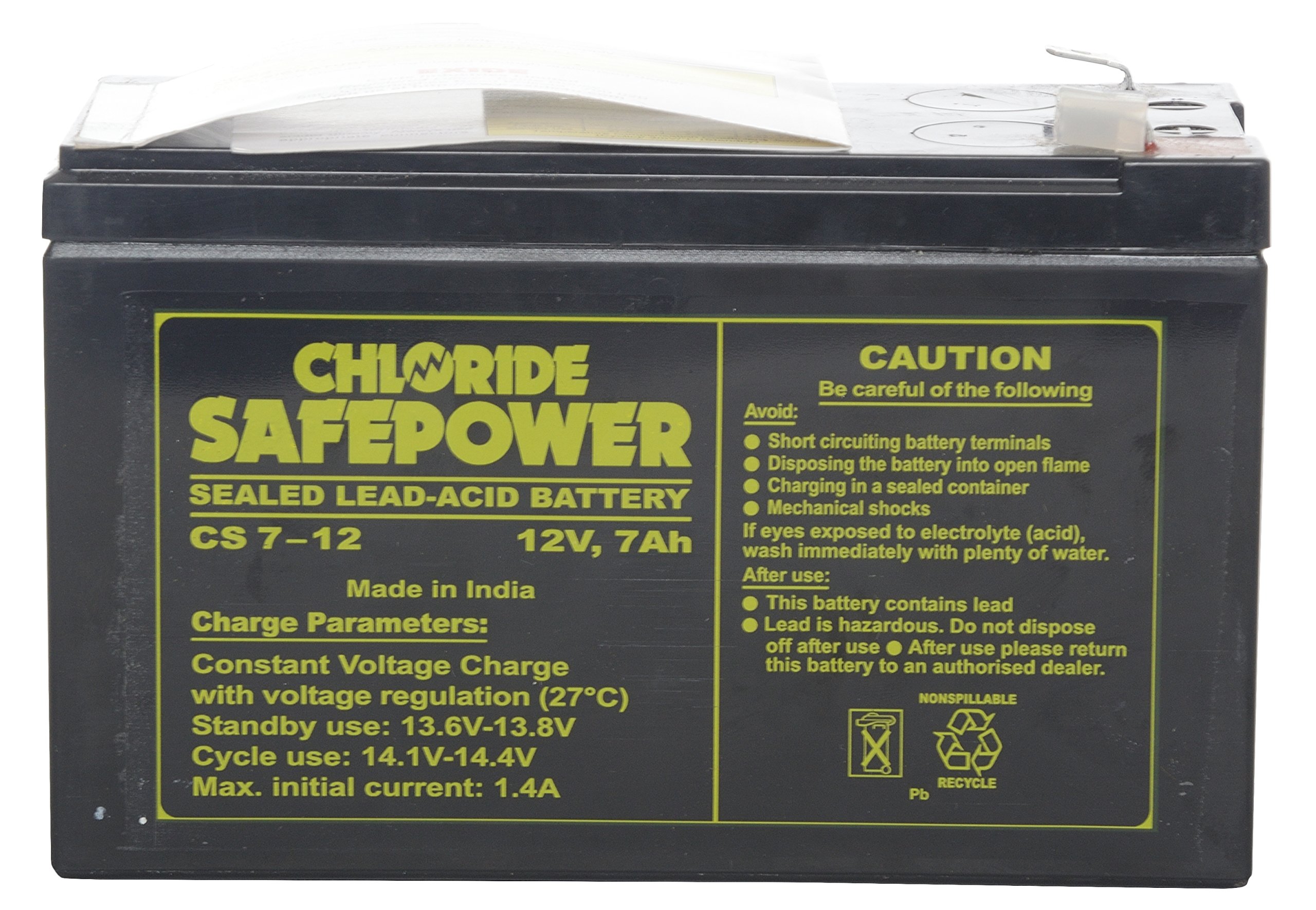 12 V - 7 Amps Battery (Black)