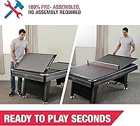 Vista 5 de MD Sports Table Tennis Tables Multiple Styles Ping Pong Tables, Foldable for Easy Storage with Nets Included, Perfect for Family Game Rooms
