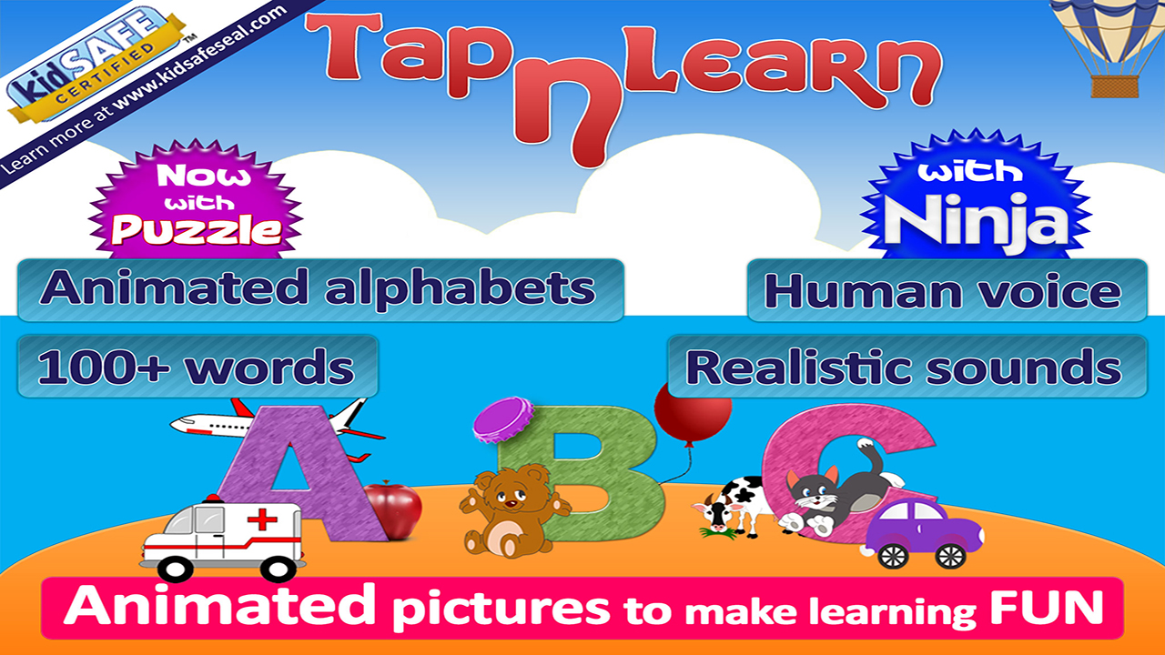 Tap and learn ABC, Preschool kids game to learn alphabets, phonics with ...