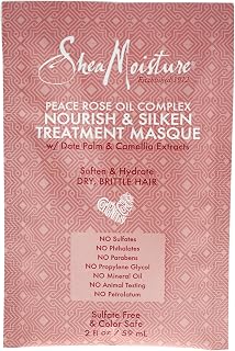 Shea Moisture Peace Rose Oil Complex Nourish & Silken Treatment Masque for Unisex, 2 Ounce