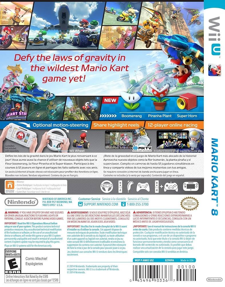 Amazon.com: Mario Kart 8 - Nintendo Wii U (Renewed) : Video