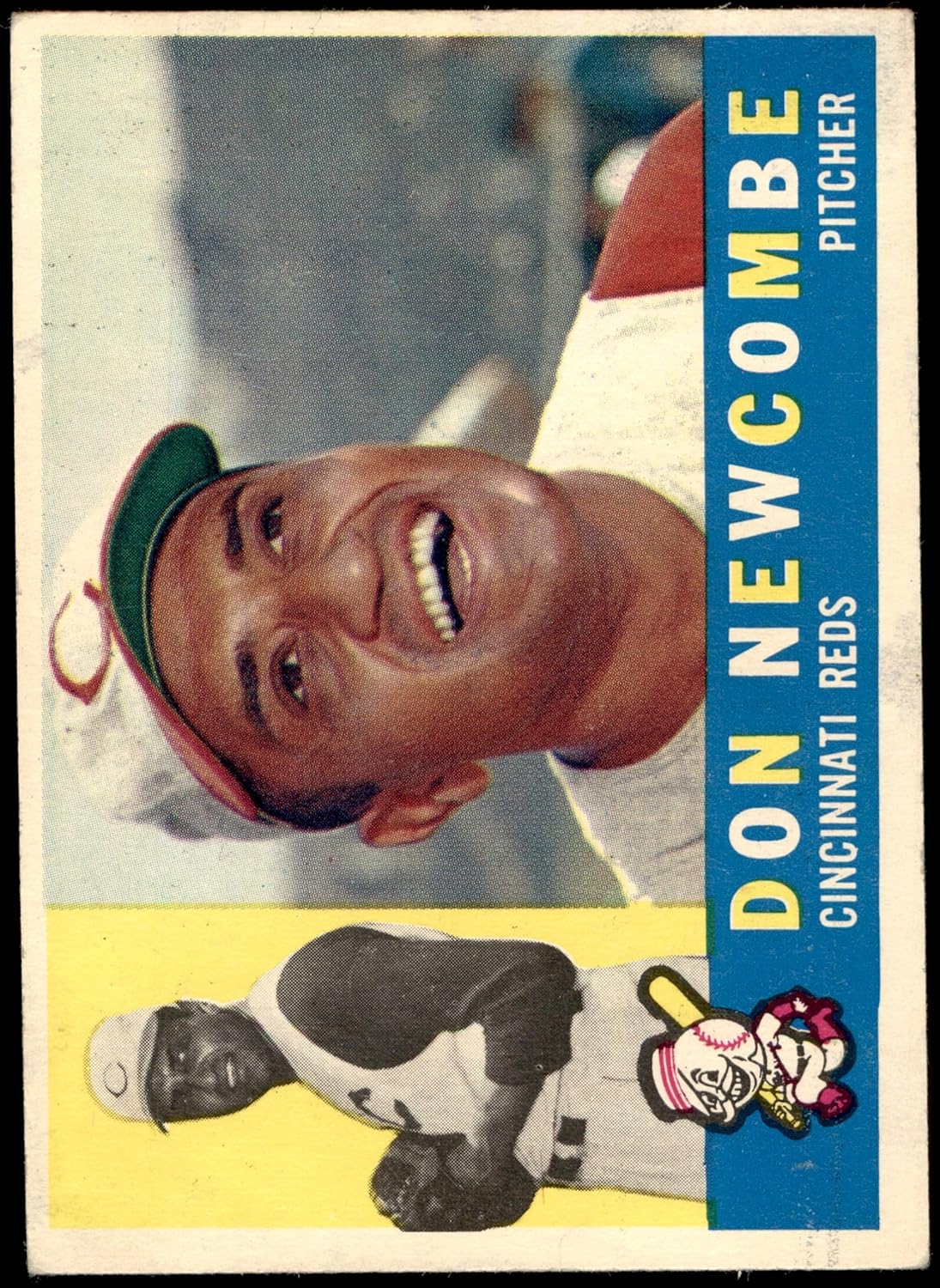 1960 Topps #345 Don Newcombe Cincinnati Reds (Baseball Card) VG/EX Reds
