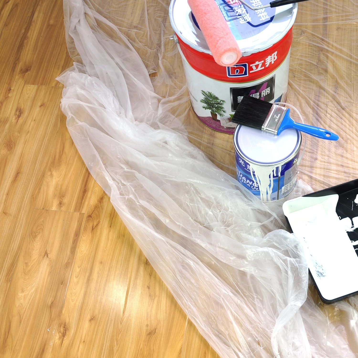 20 Piece Multi Use Great Value,Drop Cloth,Plastic Drop Cloth, 9x12Feet, Plastic Painting Tarp Waterproof Plastic Cover Clear Tarp Plastic Sheeting - - 