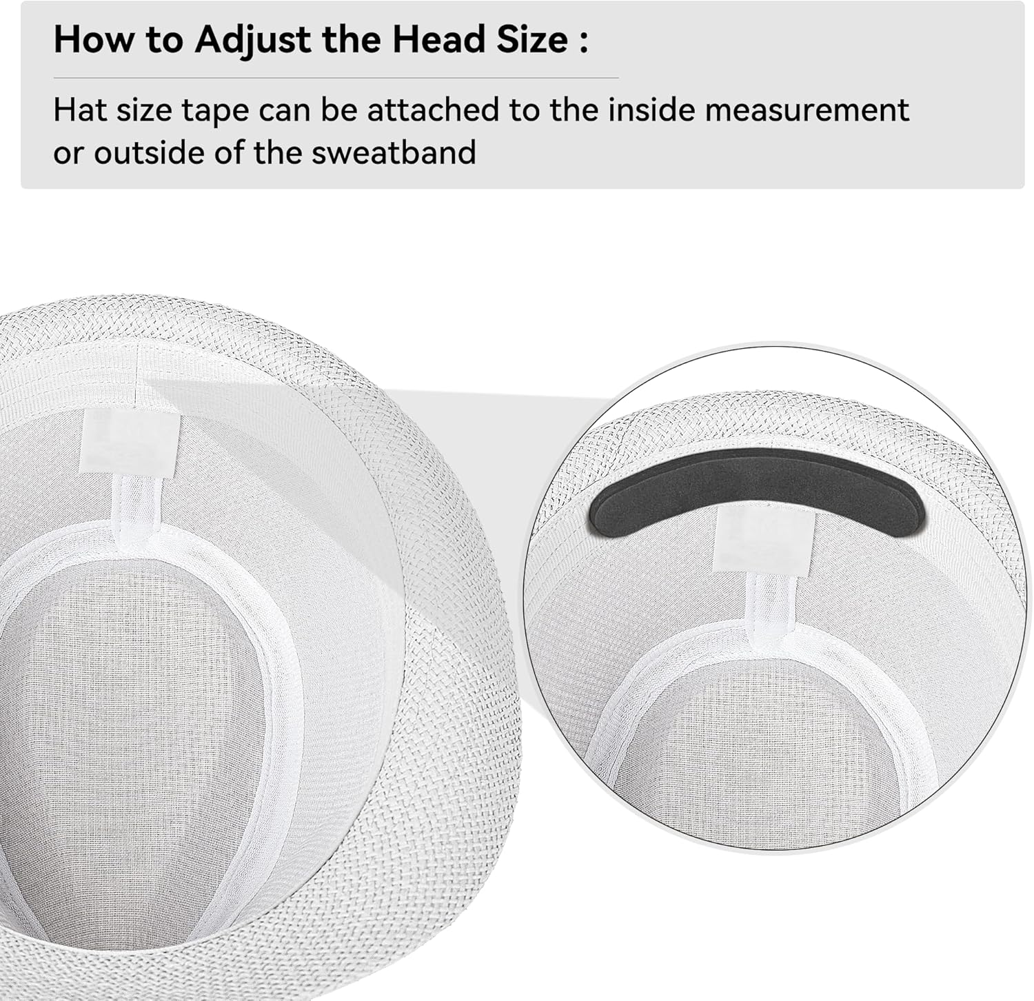 Straw Trilby Fedora Hat for Men Women 1920s Panama Hat Short Brim Summer Beach Sun Hat with Band - Image 4