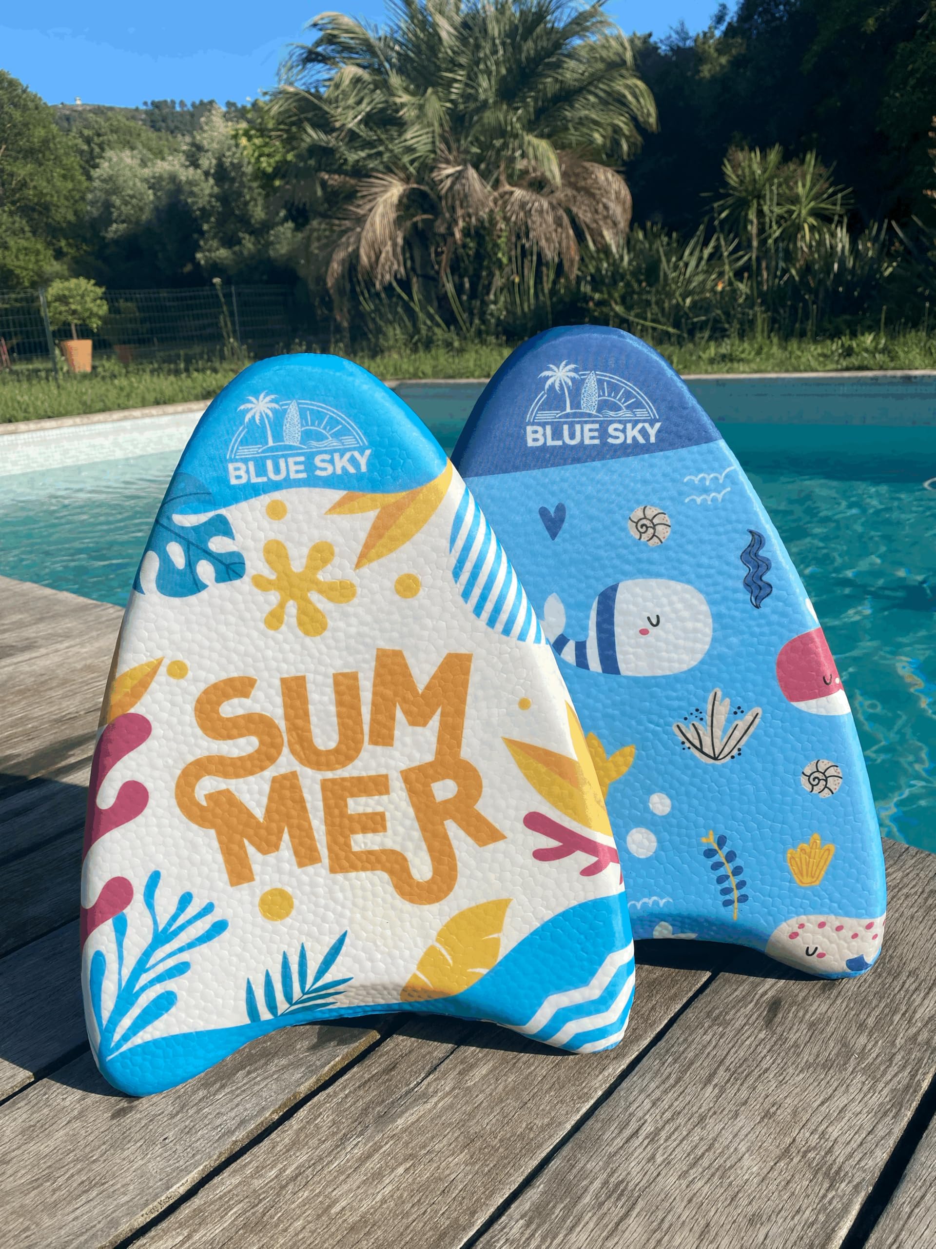Lot De 2 Planches De Surf Gonflables Enfant – 71x45 Cm Et 65x37 Cm – Motifs Dinosaures, Licornes, Requins – De 3 à 14 Ans