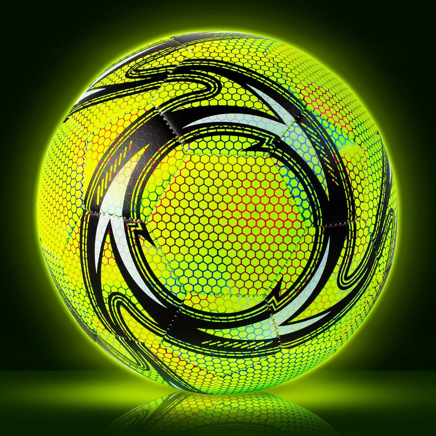 Western Star Glow in the Dark Soccer Ball - Size 4 & 5 - Light Up The Night and Play - for Adults and Youth - Attractive and Durable Construction