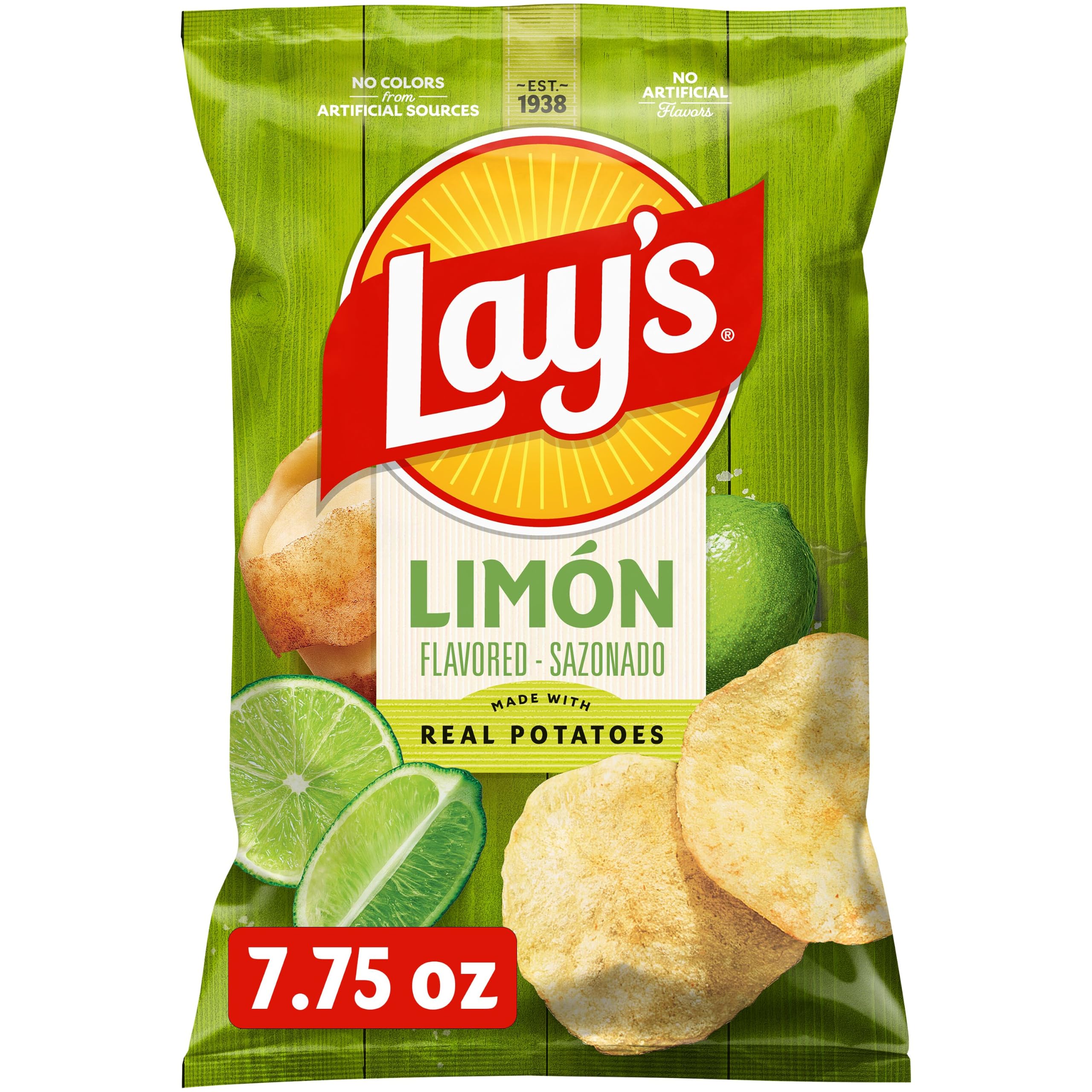 Amazon.com: Lay's Potato Chips, Limon Flavored Snacks, 7.75oz Bag