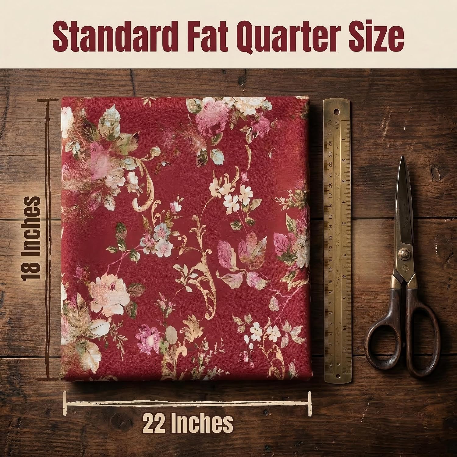 iNee Vintage Floral Precut Fat Quarters Fabric Bundles, Quilting Sewing Cotton Fabric, 18 x 22 inches,(Vintage Floral)