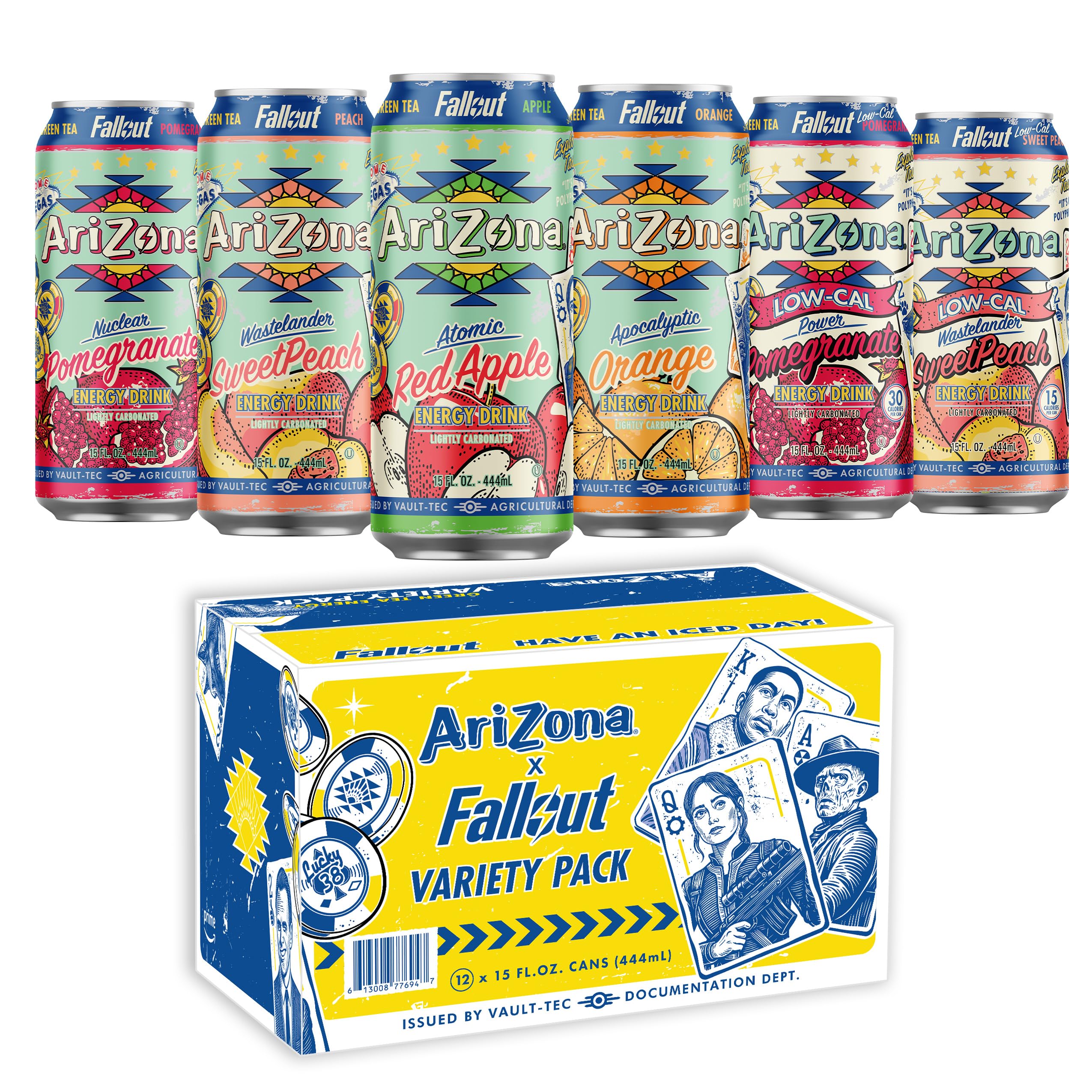 Amazon.com: AriZona x Fallout Green Tea Energy Drink, Variety Pack