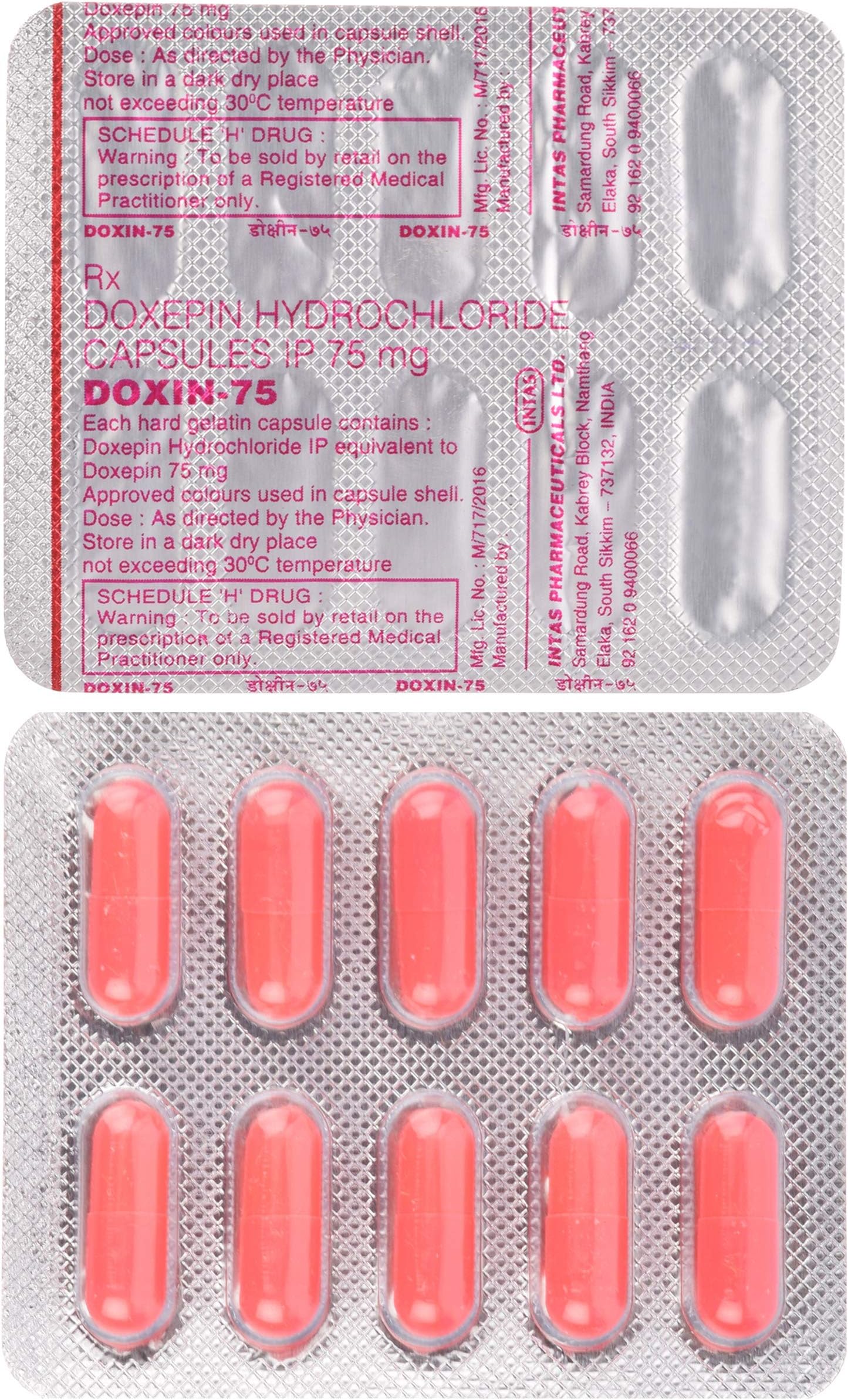 Doxin-75 - Strip of 10 Capsules