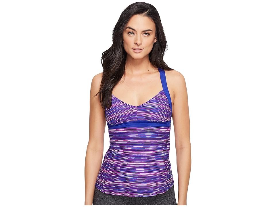 

TYR Cyprus Ambu Tank Top (Pink/Purple) Women's Swimwear