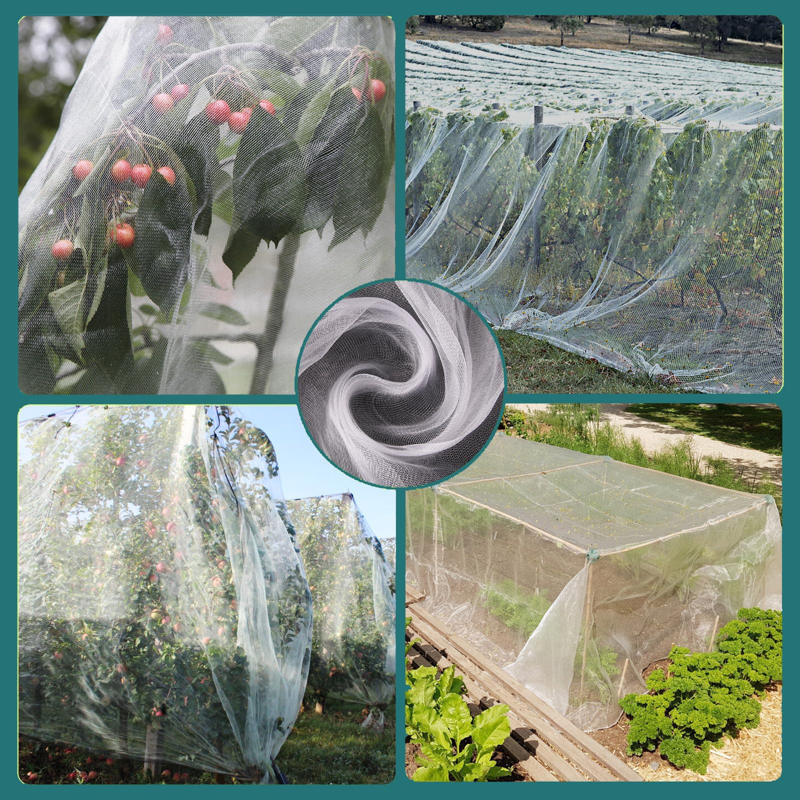 Rete di Protezione per Uccelli,Rete Antigrandine per Interni Esterni,Reti Protettive da Giardino,Facile da Usare,Adatto per Proteggere Fragole,Pomodori,Carote