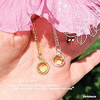 Vista 127 de Round Pendant Necklace, Natural Gemstones, Labradorite, Rainbow Moonstone, Crystal, Rose Quartz, Amethyst, Citrine, Sterling Silver, Handmade