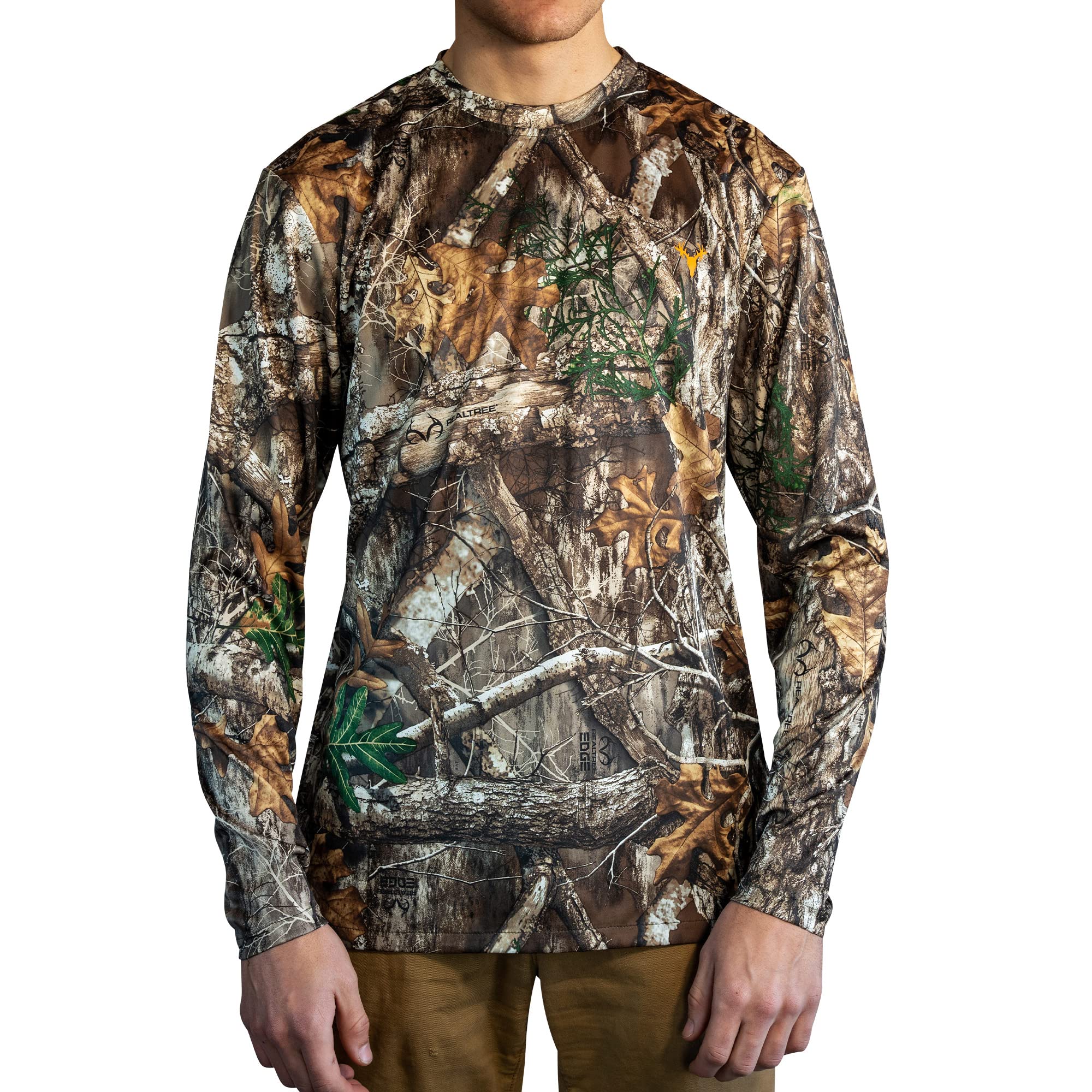 HOT SHOT Men’s Camo Hunting Long Sleeve Shirt – Quick Dry Performance Shirt