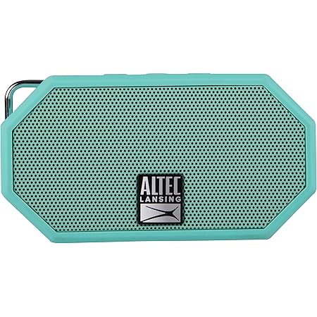 Altec Lansing Mini H2O - Wireless Bluetooth Waterproof Speaker, Floating, IP67, Portable, Strong Bass, Rich Stereo System, Microphone, 30 ft Range, Lightweight, 6-Hour Battery, Mint (IMW257-MNT-GRP)