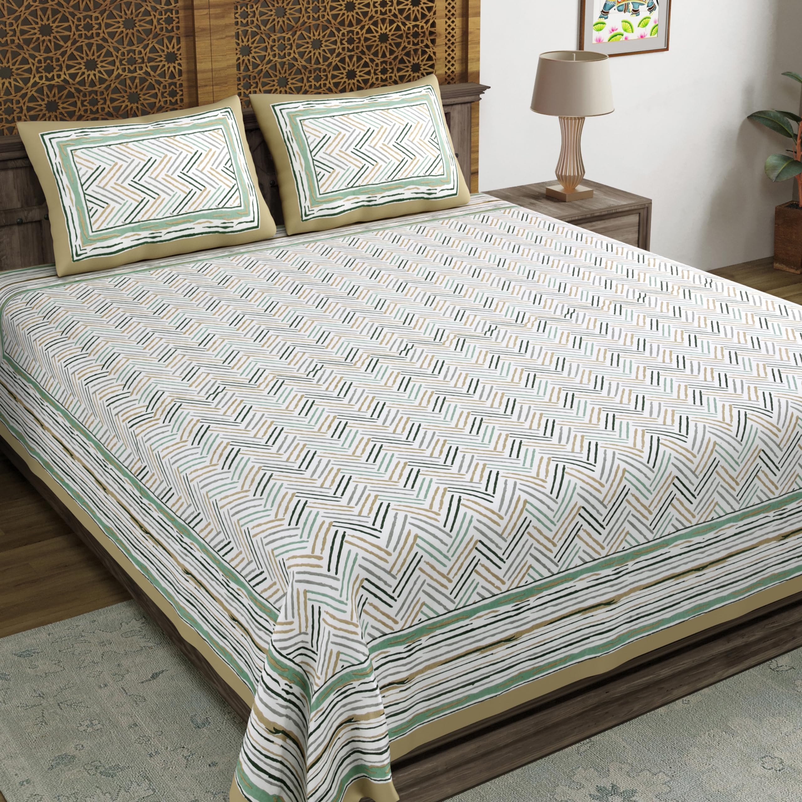 See full amazon price history chart for BLOCKS OF INDIA Hand Block Printed 200 TC Cotton Super King Size Bedsheet(106 x 106) (Multi 11) BLOCKS OF INDIA Hand Block Printed 200 TC Cotton Super King Size Bedsheet(106 x 106) (Multi 11) (B09ZY4MN68) Amazon Price History, Amazon Price Tracker