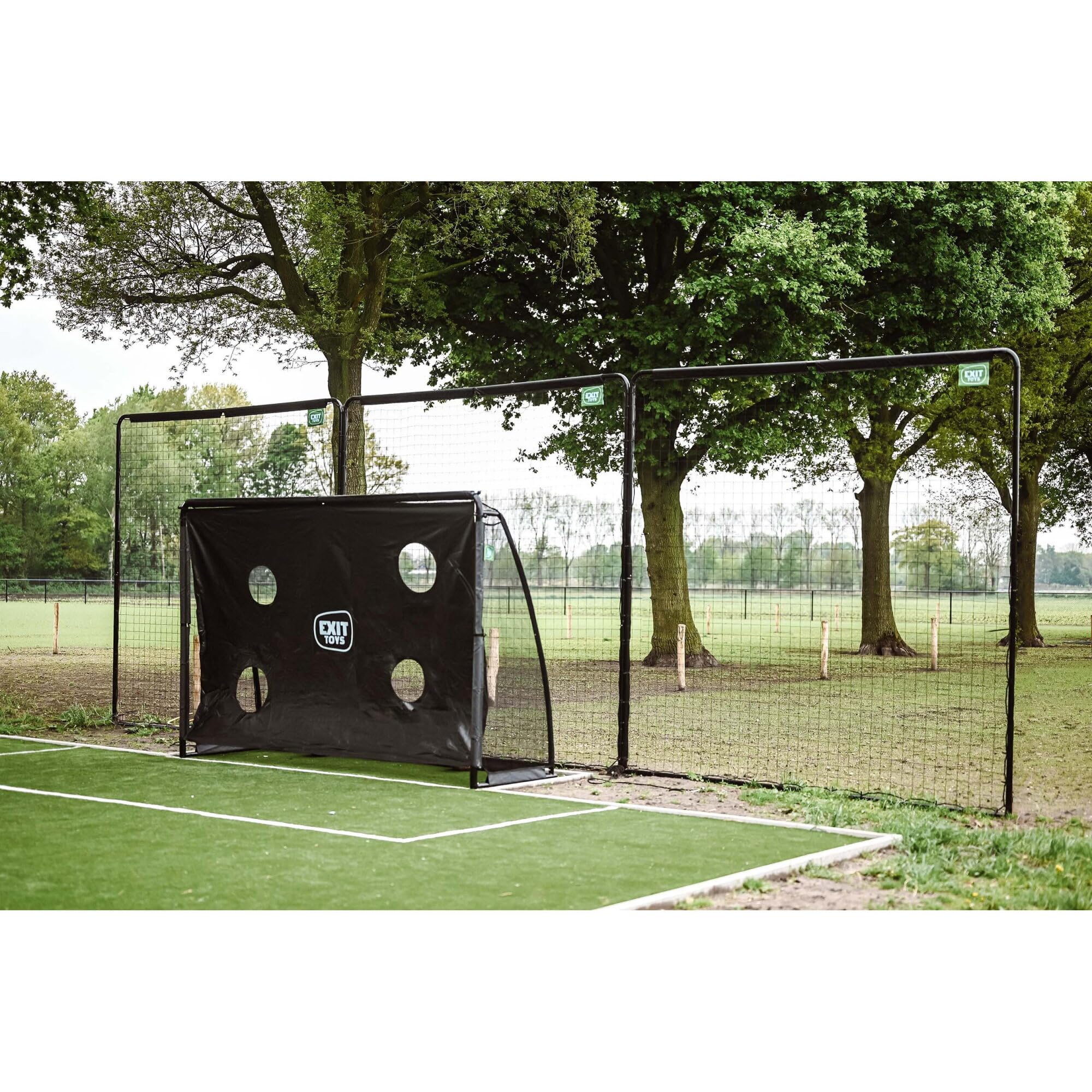 Exit Ballfangnetzanlage Backstop | Leichter Auf- und Abbau | inkl. Heringen und Bodenanker | galvanisierter, pulverbeschichteter Rahmen | für jeden Wetter