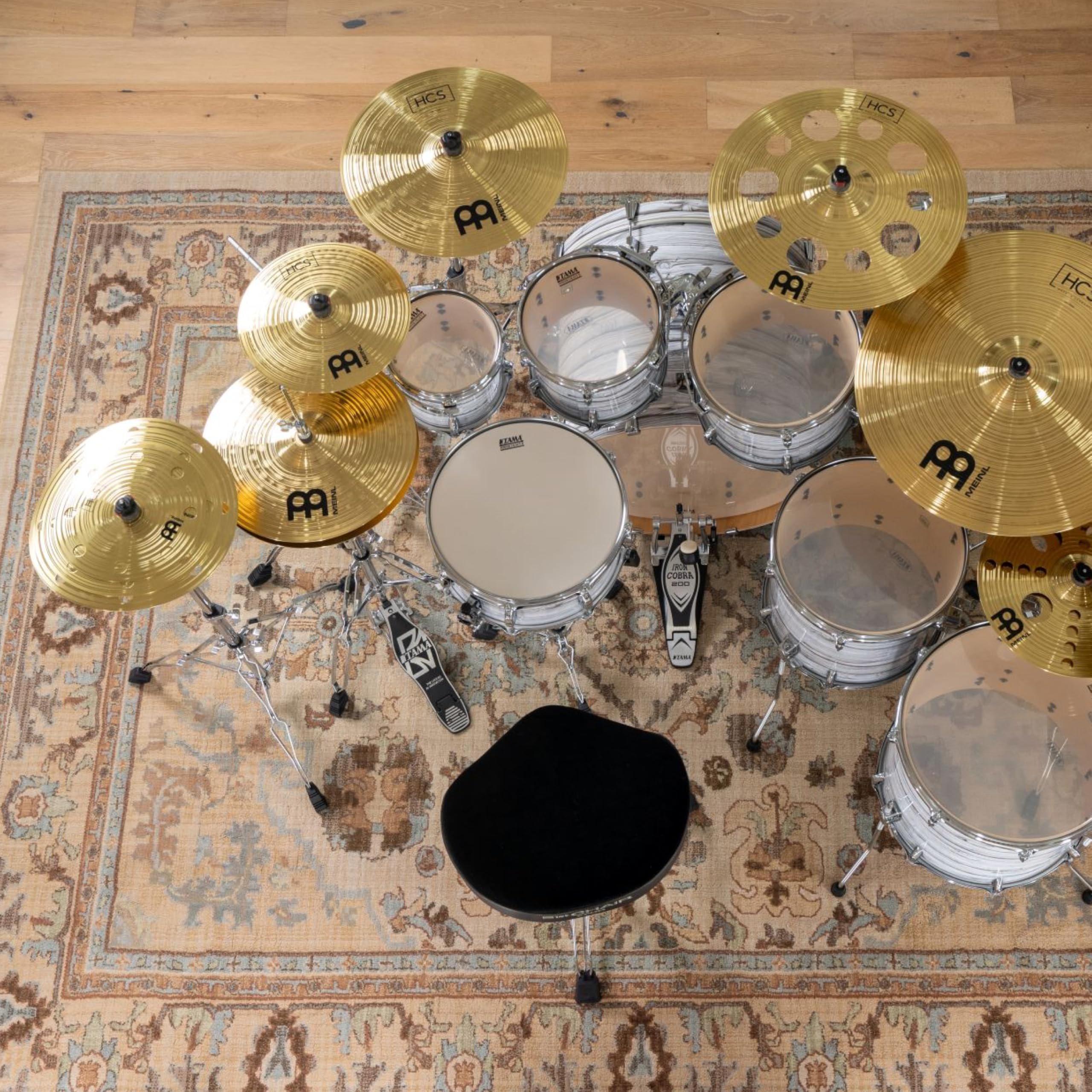 Meinl Cymbals HCS Smack Stack 10/12/14 Zoll (Video) Schlagzeug Becken (35,56cm) Messing, Traditionelles Finish (HCS024SM)