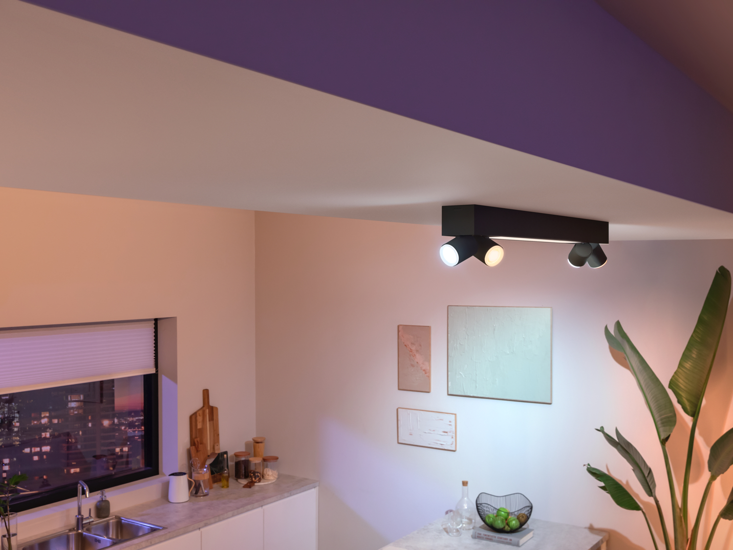Philips Hue White & Col. Amb. Centris, Akıllı 4'lü spot led lamba