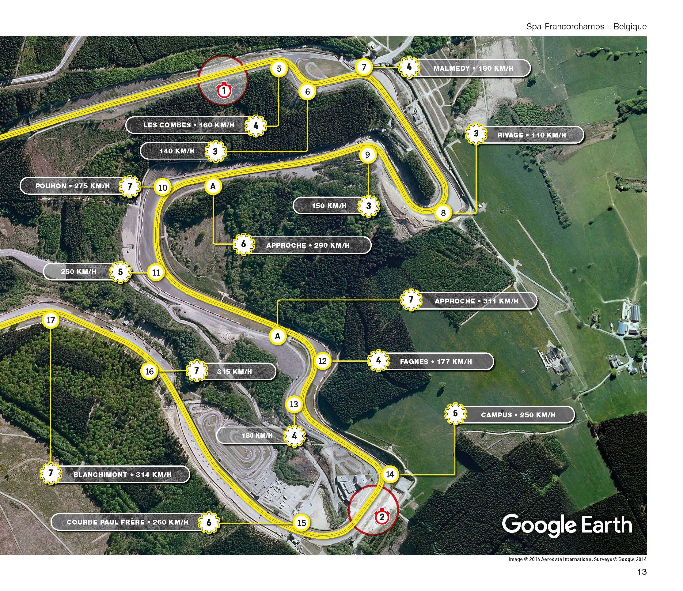 Formule 1 : Les circuits à la loupe: 27 tracés de légende détaillés et analysés