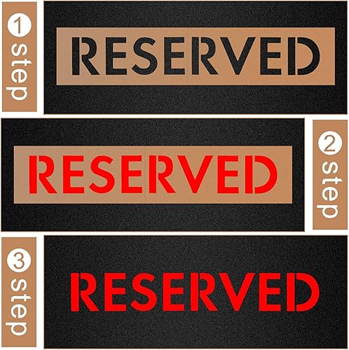 Miniatura 6 de Qilery 2 plantillas de marcado de pavimento de 4 pulgadas, reutilizables, plegables, de cartón, para pintura, para estacionamientos, bordillos, para