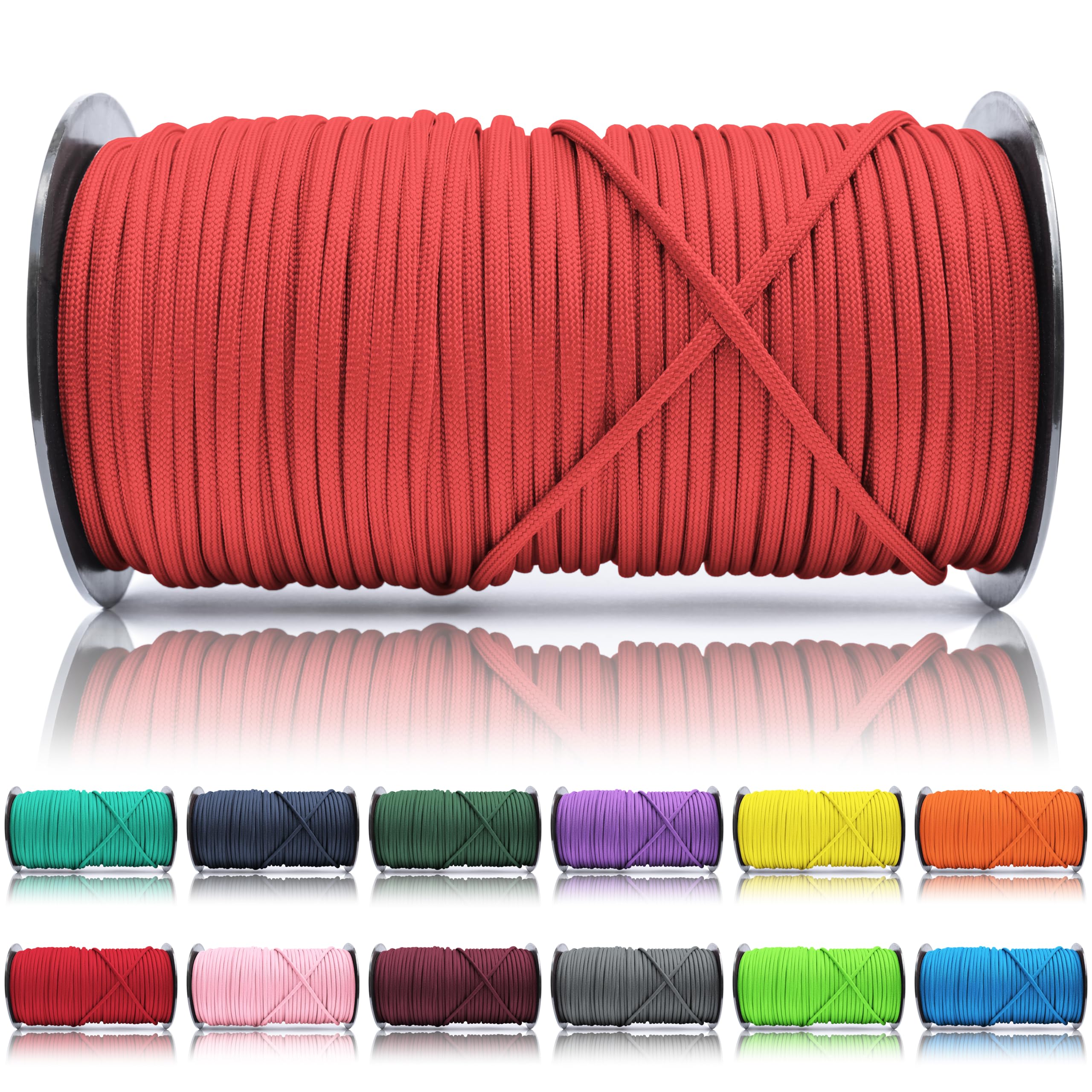 Ganzoo Paracord 550 Tipo 3, Cuerda 4 mm 100 m con 7 hebras Interiores, Funda poliéster/Nylon, para Outdoor Camping Supervivencia, rutas de Trekking, asegurar Tienda, Collar y Correa Perro, Oliva — view 71