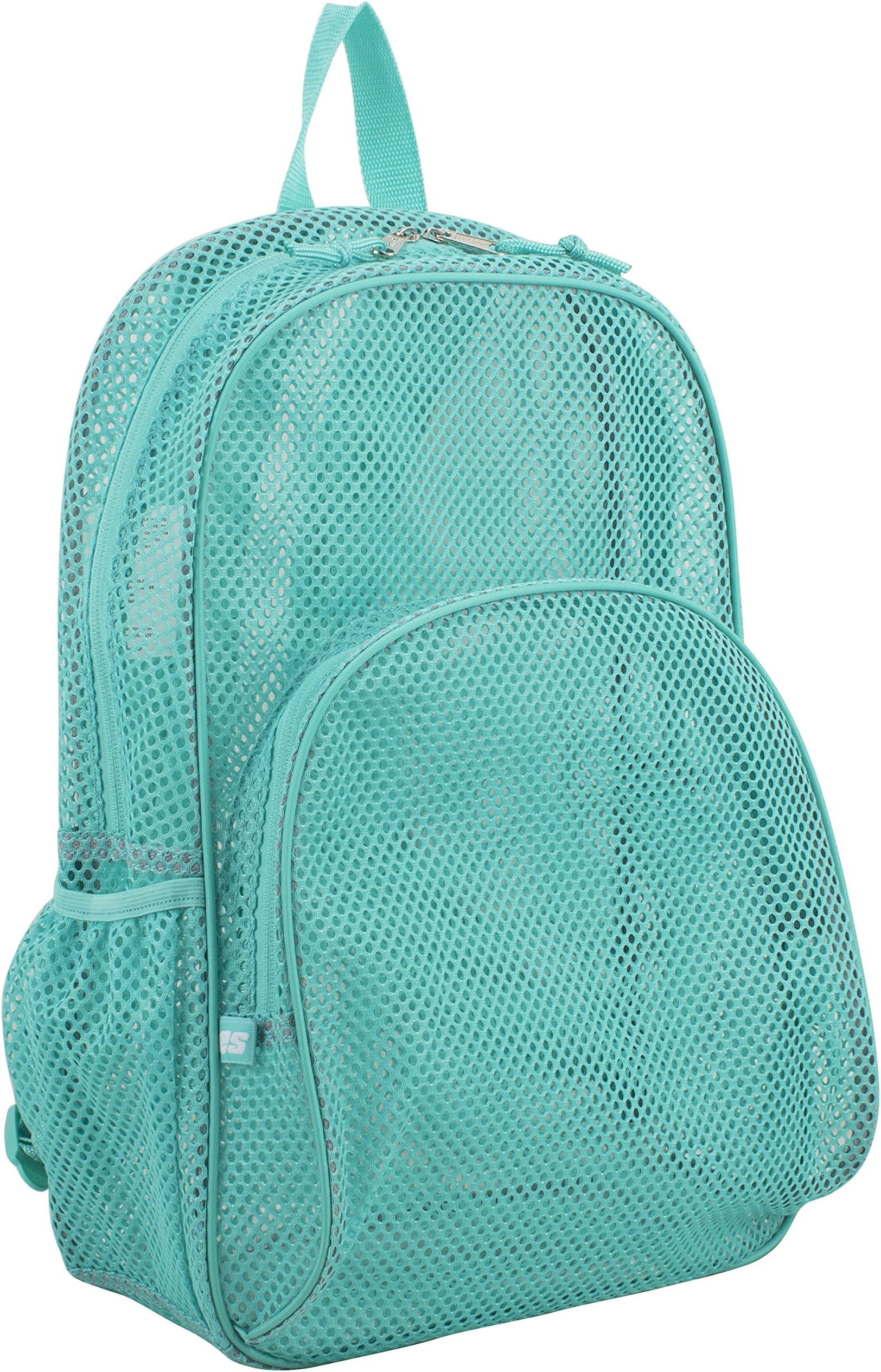 Mesh Backpack With Adjustable Padded Shoulder Straps, Turquoise