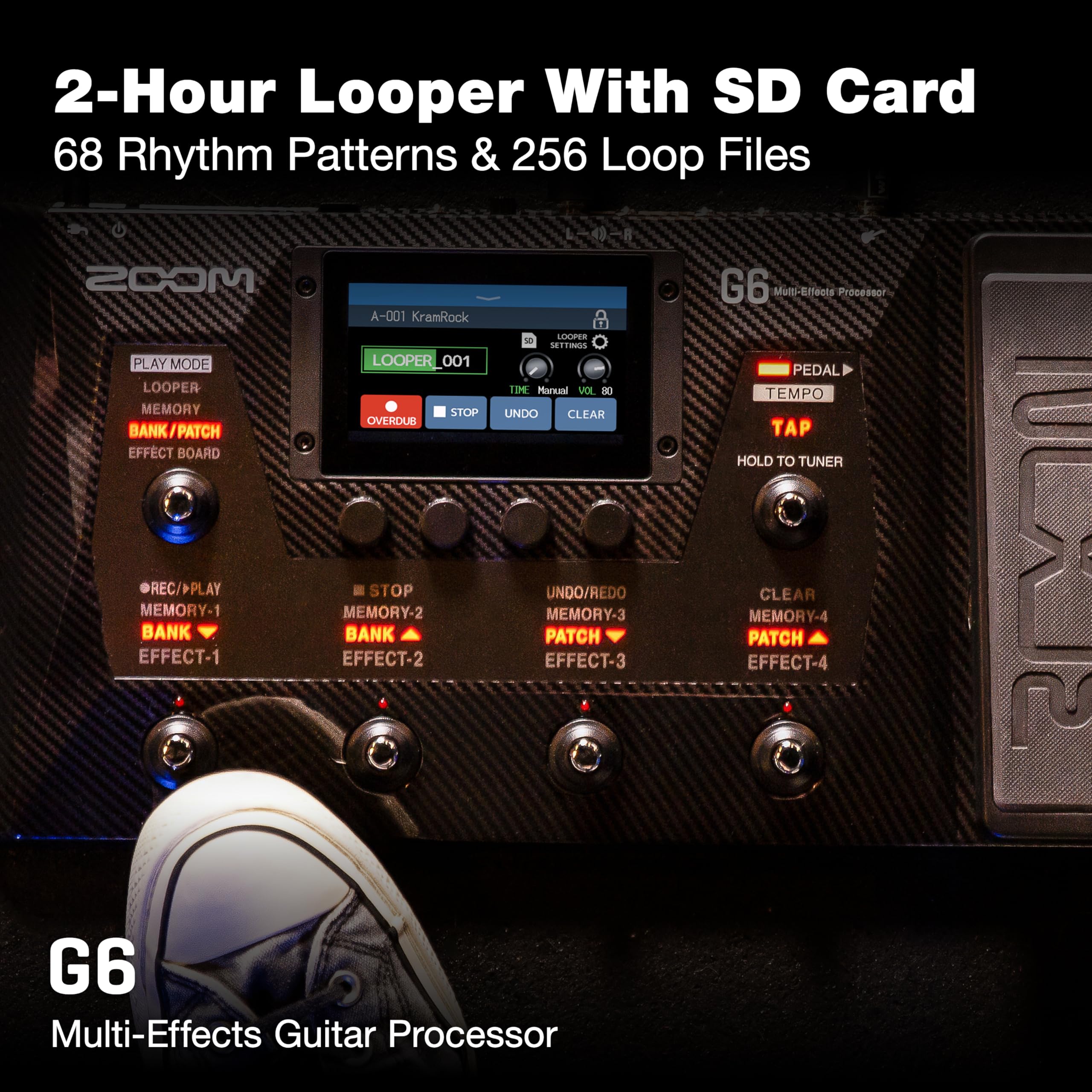 Zoom G6 Guitar Multi-Effects Processor with Expression Pedal