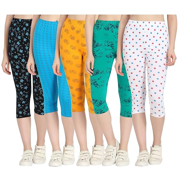 Printed Capri for Womens/Girl Pack of 5