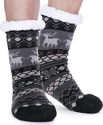 Fluffy mens slipper socks Clearance